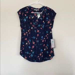 Daniel Rainn Blue Floral Blouse